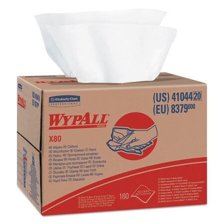 Wypall Wipes, White, Box, HYDROKNIT*, General Purpose, Unscented, 12.5" W. x KCC 41044